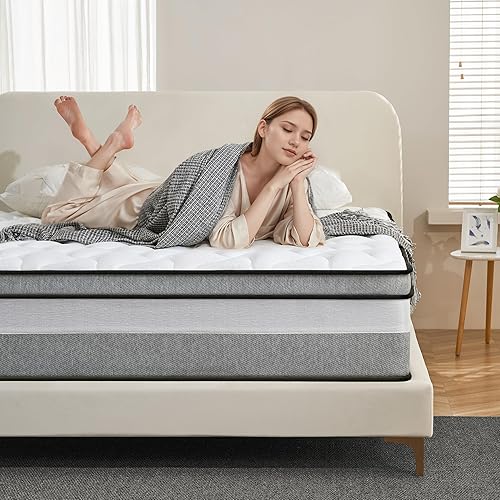 Nebulexx Full Size Mattress,10 inch Full Mattress in a Box,Individual Pocket Spring Motion Isolation,Soft and Breathable,Back Pain Relief,Colchones Full