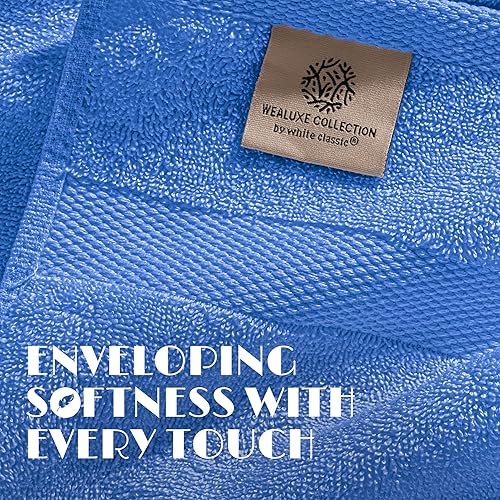 Vista 142 de White Classic Bleach Safe - Toallitas de maquillaje negras para limpieza facial, paquete de 6, toallas de maquillaje negras de algodón de lujo súper