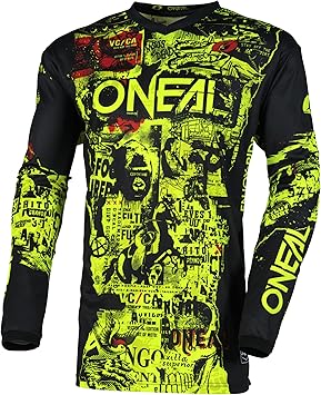 ONEAL Element Attack Mens Jersey Black/Neon X-Large