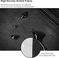 Vista 6 de Cubierta para sombrilla de patio, fundas impermeables para sombrilla de 7 a 9 pies, para exteriores, con varilla de empuje, color negro