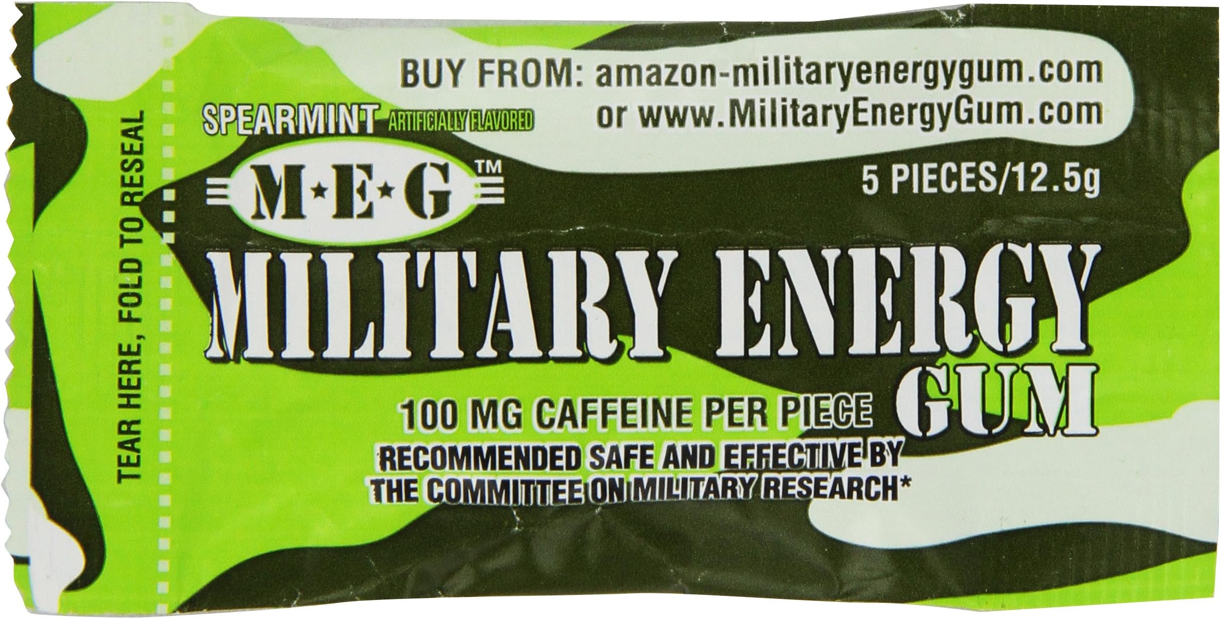 Spearmint Military Energy Gum