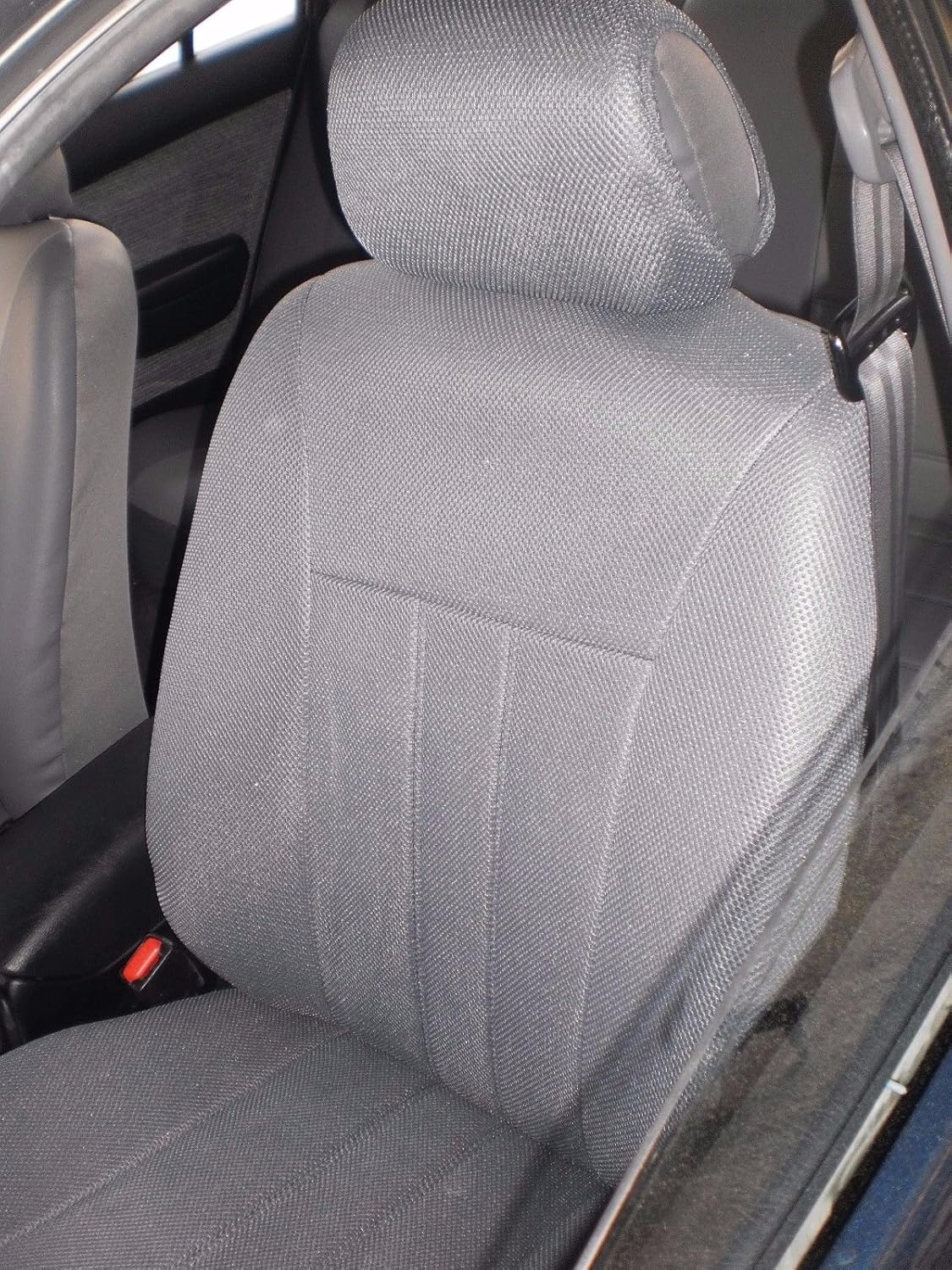 Top Car Athens || Two Front Classic Synthetic Custom Car Seat Covers, Sponge/Foam Padding, Select Model and Colors (Compatible with Volvo S40 / V40 1995-2004, Gray)