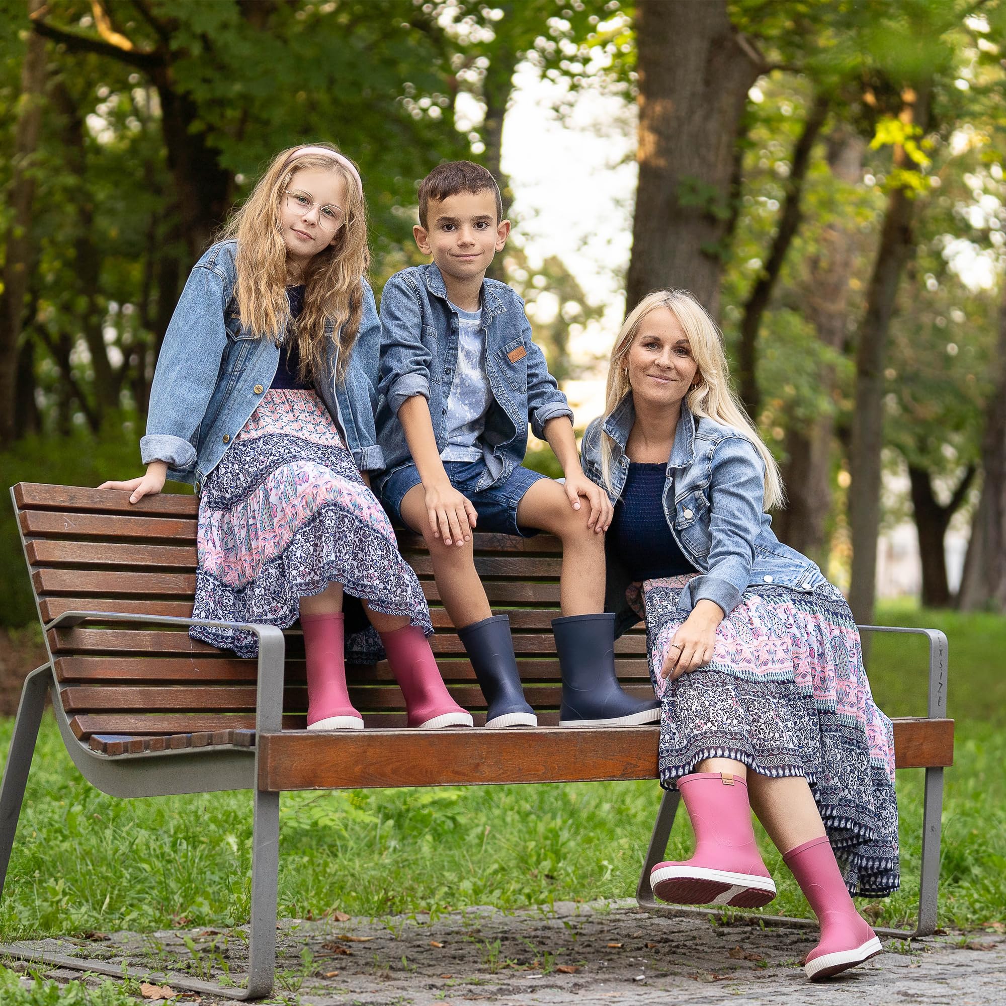 GoStyle Gummistiefel - sehr stylische und elegante Kindergummistiefel, komfortabel und modisch, mit 3M Reflektorband, antibakterieller Innensohle und rutschfester Sohle