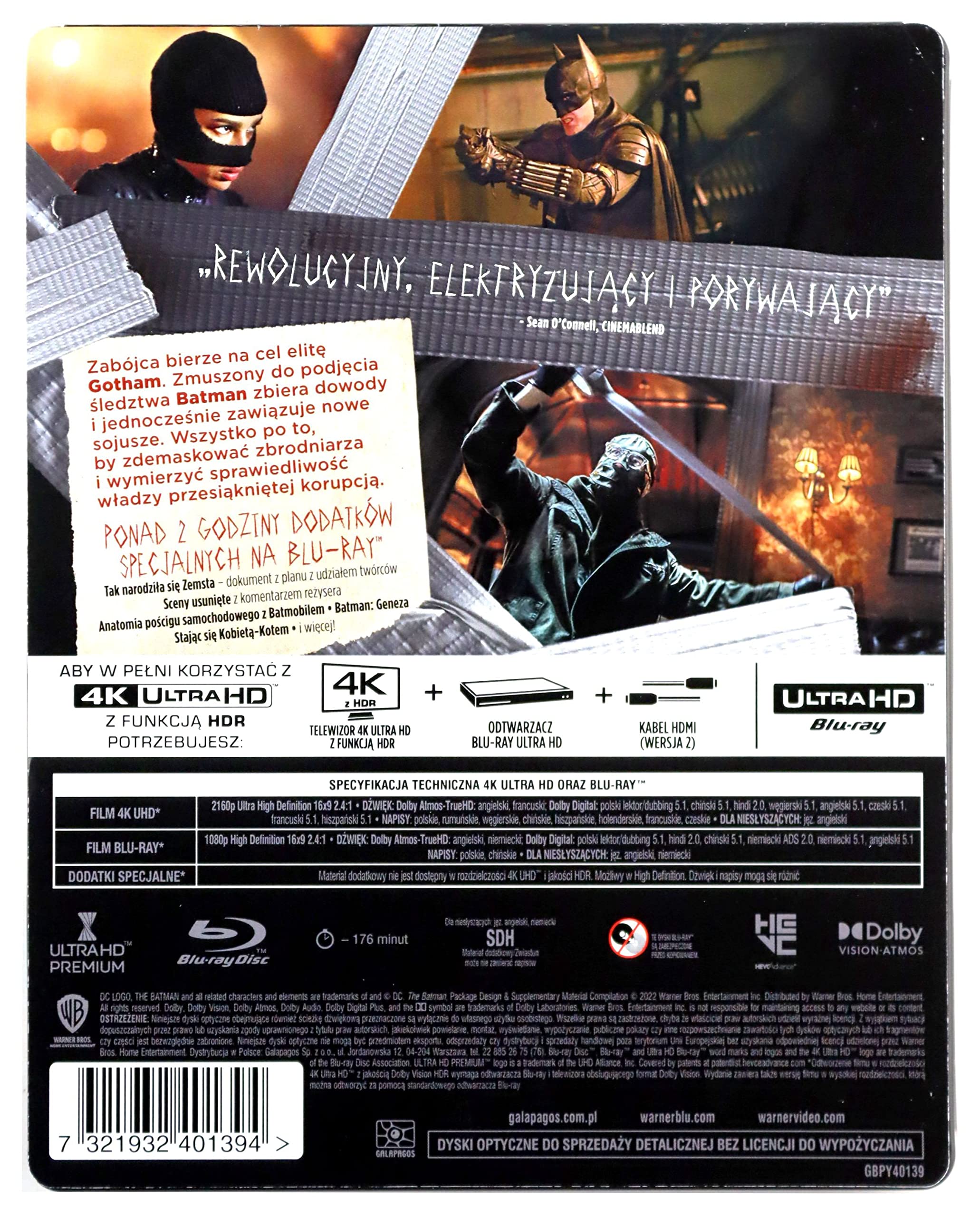 The Batman steelbook 4K [2Blu-Ray] [Region Free] (IMPORT) (Nessuna versione italiana)
