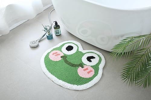 Miniatura 4 de Alfombra de baño con cara divertida de animales lindos para niños, antideslizante, absorbente, lavable, peluda, decoración de dormitorio de niños,