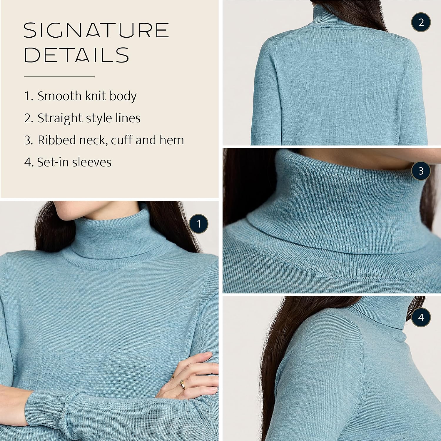 Pendleton Women's Merino Classic Turtleneck Sweater - 100% Merino Wool, Soft Knit