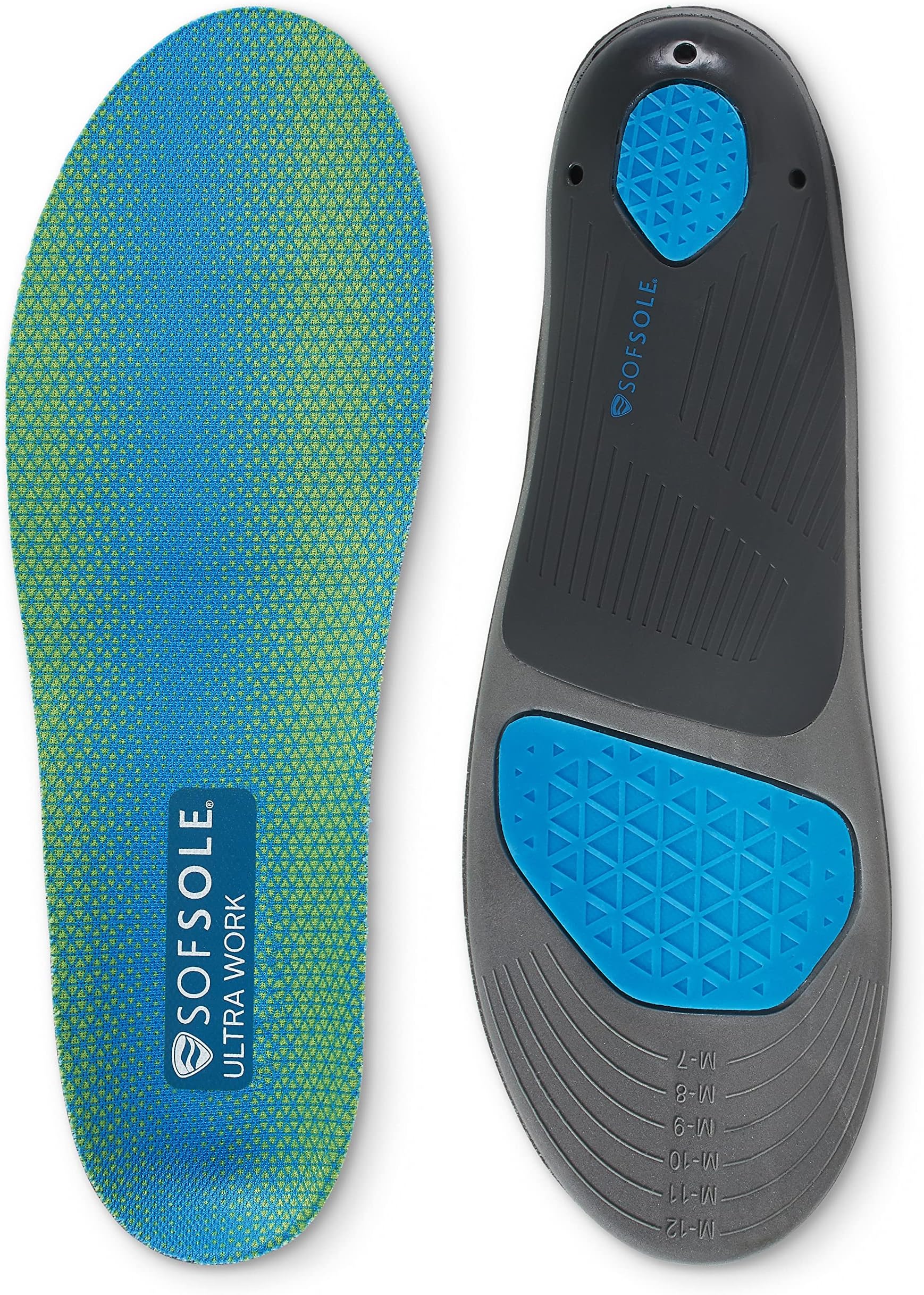 Sof Sole Ultra Work Insoles All-Day Support and Cushioning, Men's 7-13