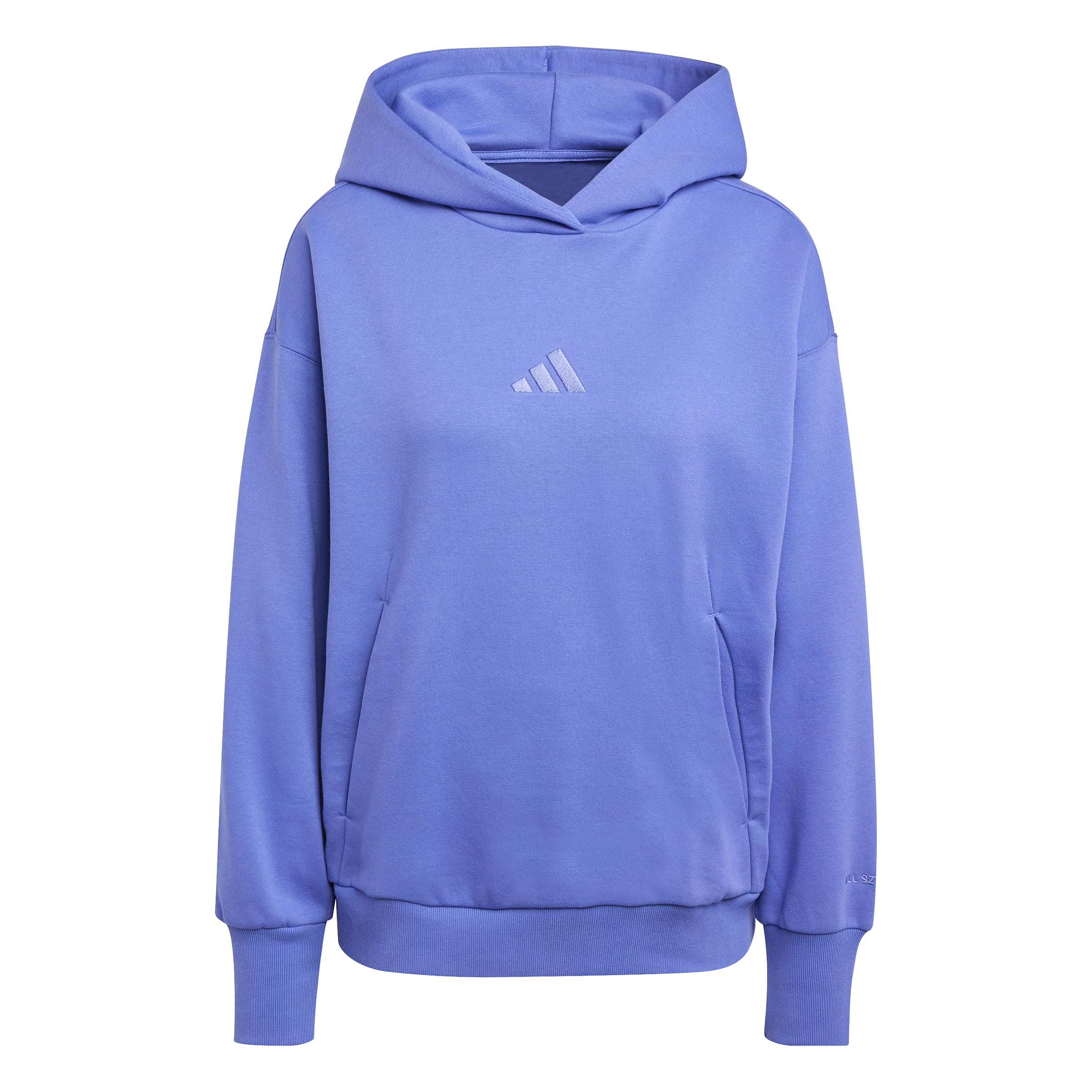 adidas womens All Szn Fleece Boyfriend Hoodie, Semi Cobalt Blue, XS
