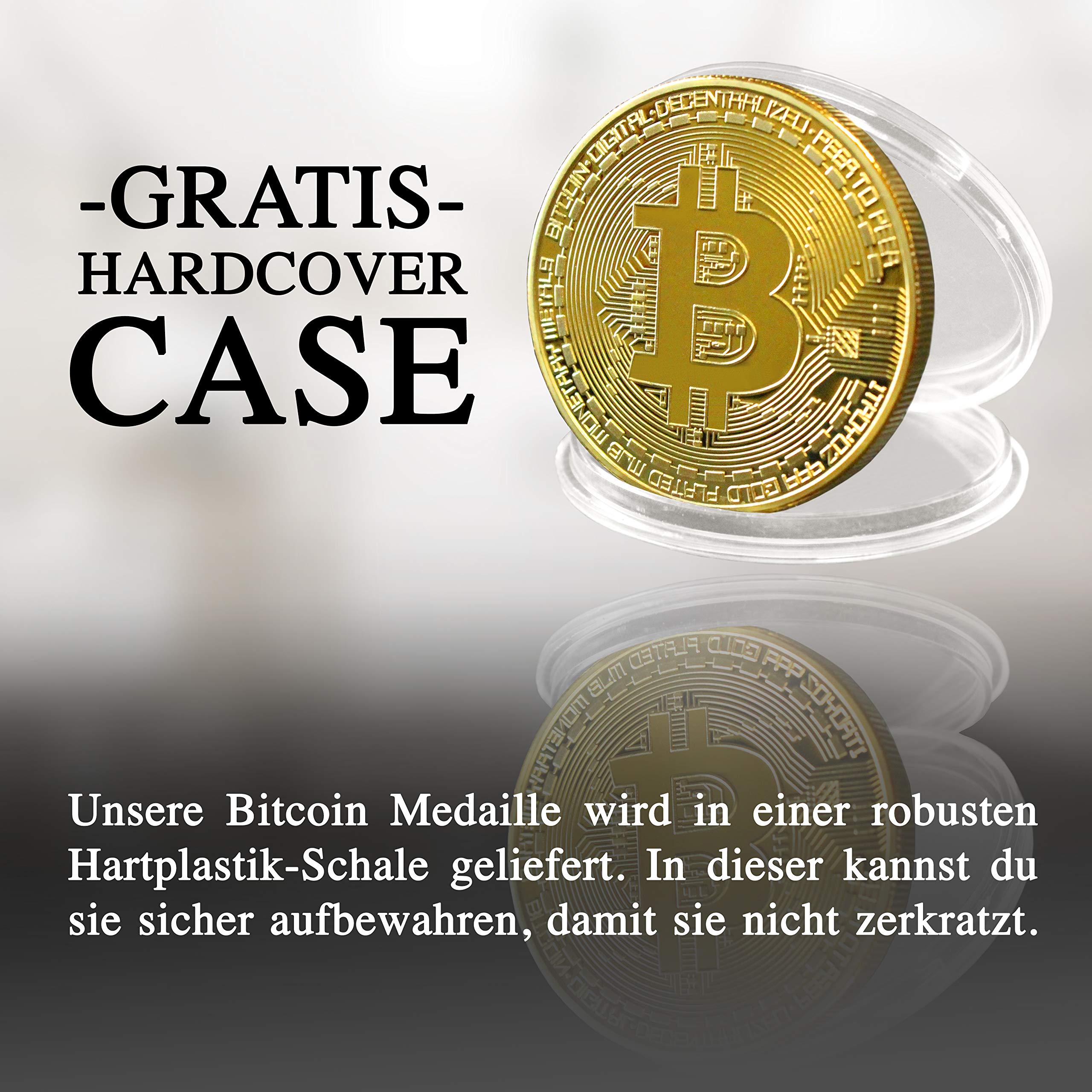 Physical Bitcoin Coin Plated with 24 Carat Real Gold, Presented in a Luxury  Velvet Box: Amazon.de: Fashion