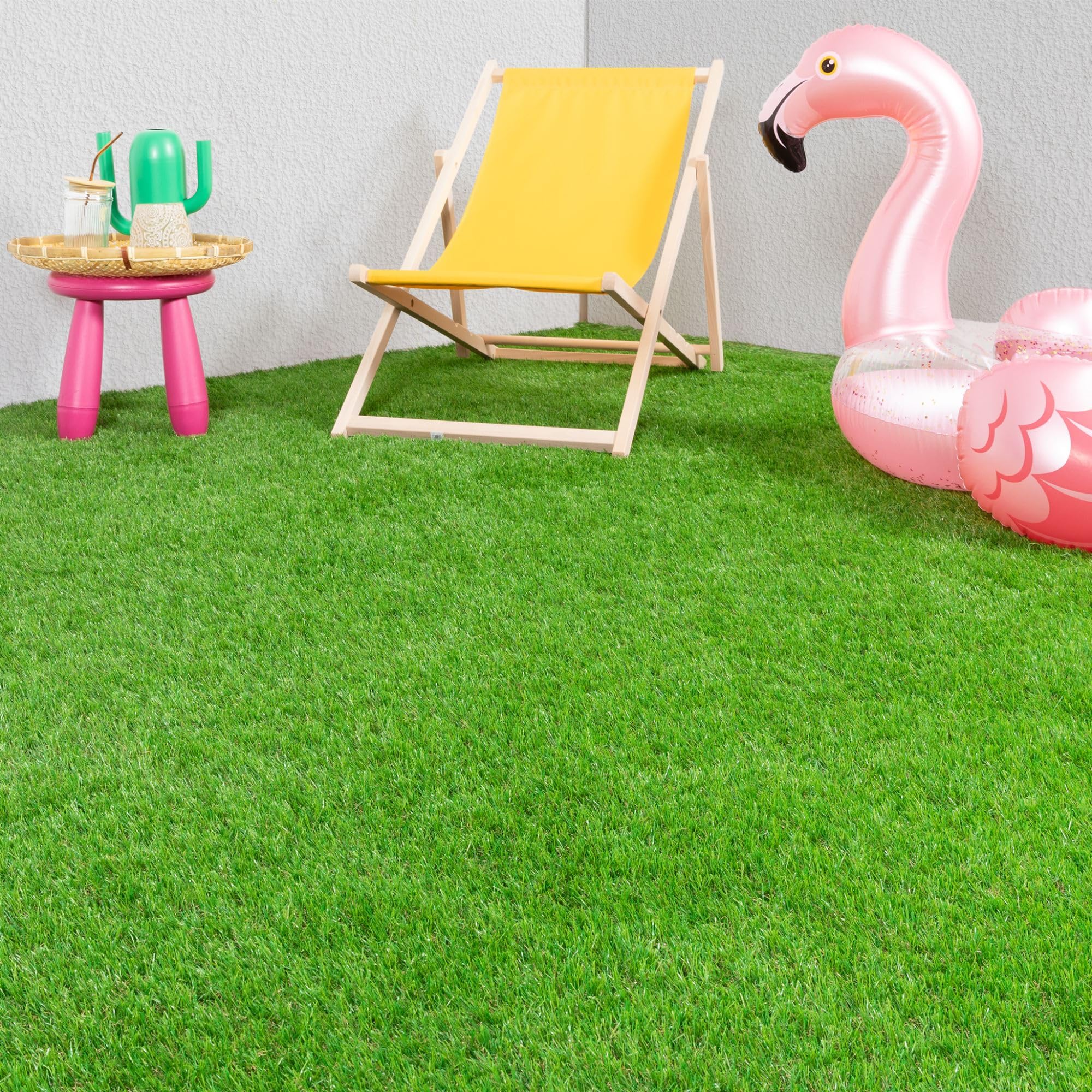 Steffensmeier Kunstrasen Melbourne 34 mm 1.456 g/m² UV-beständig Smart Kollektion | Grün, Größe: 100x200 cm