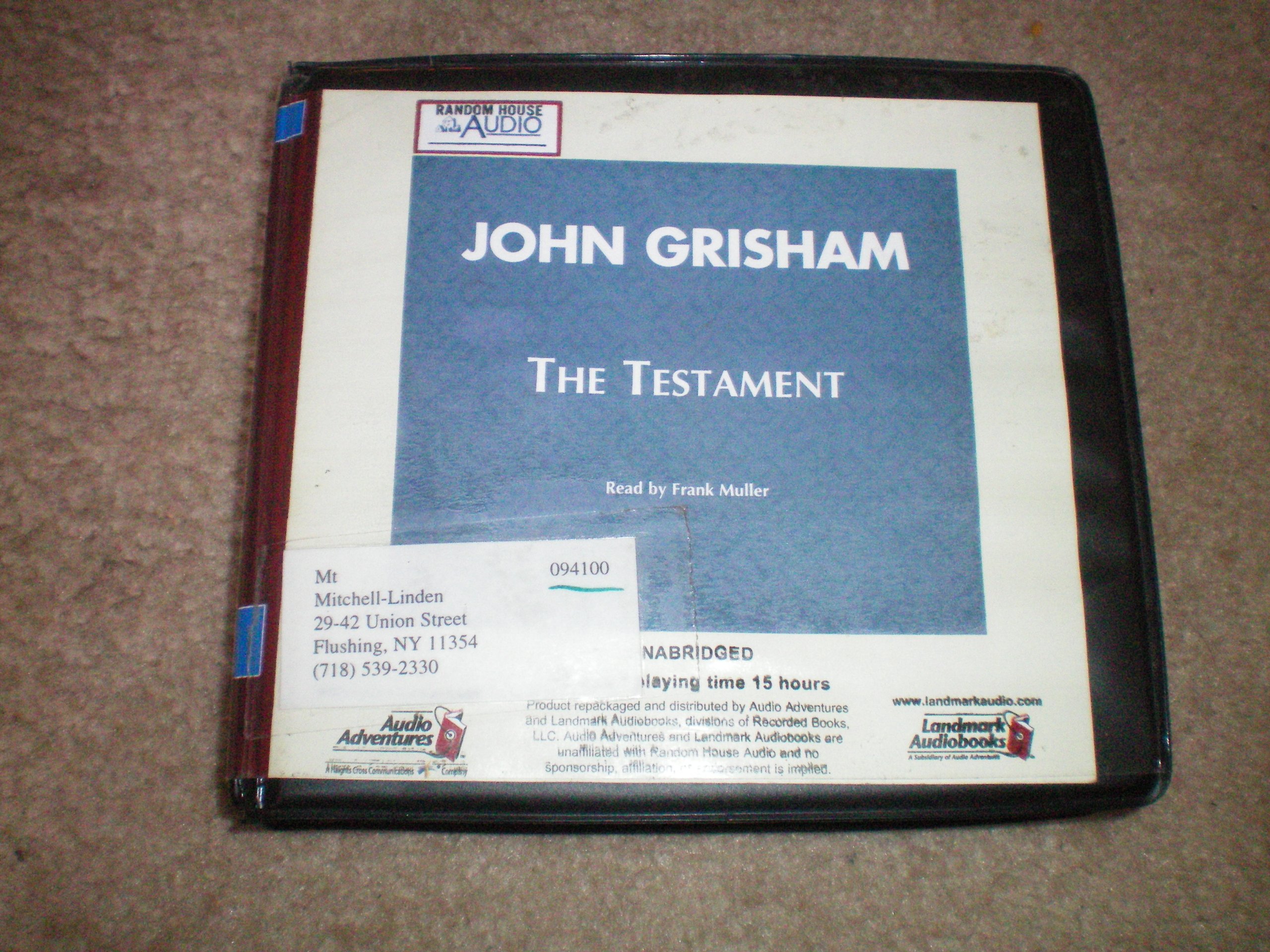 The Testament Grisham, John and Levya, Henry