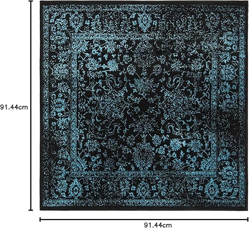 Miniatura 687 de Safavieh colección Adirondack - Alfombra de área, 6 x 9 pies, gris y azul, diseño oriental desgastado, no desprende pelusa, fácil cuidado, ideal