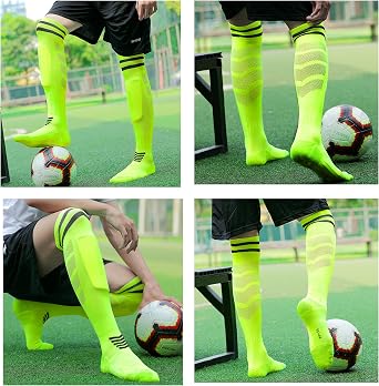 YMYDYFC Kids Soccer Socks 3Pack Cushion Cotton Compression Socks Baseball Sock For Youth Toddler Boys Girl Men Knee High Sock
