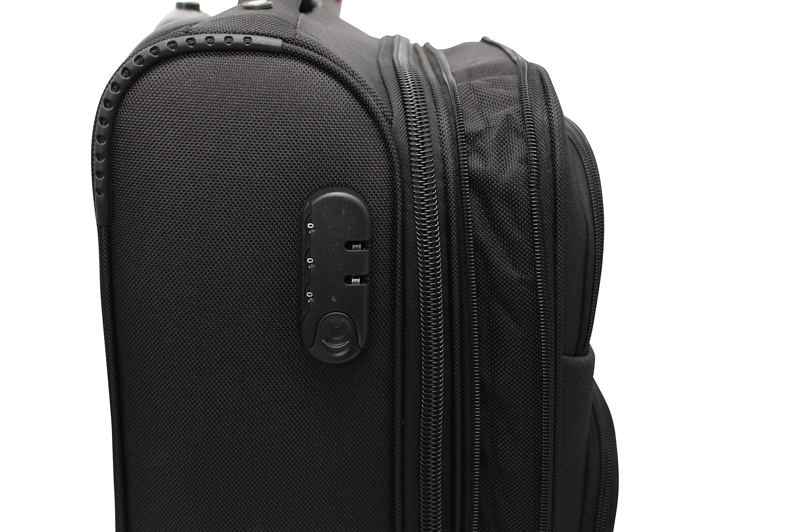 ORMI trolley gigante XXL da stiva grande extra large 4 Ruote espandibile in profondità (Nero, XXL (85x35x52))