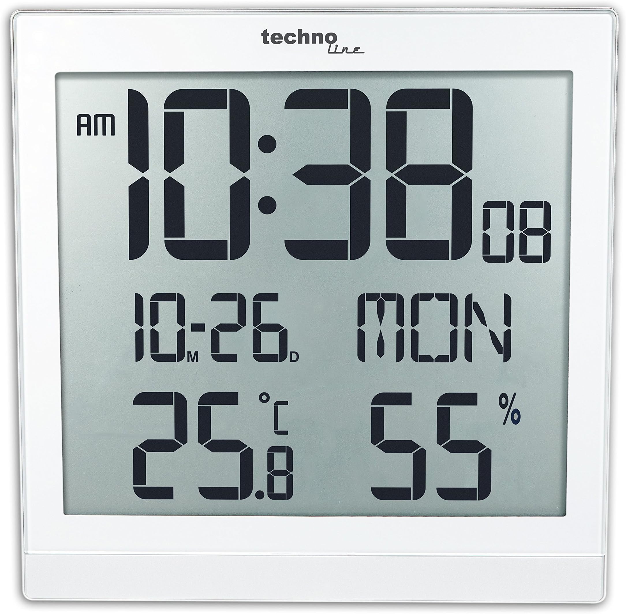 technoline WS 8015 White, 22.4 x 2.3 x 22.4 cm