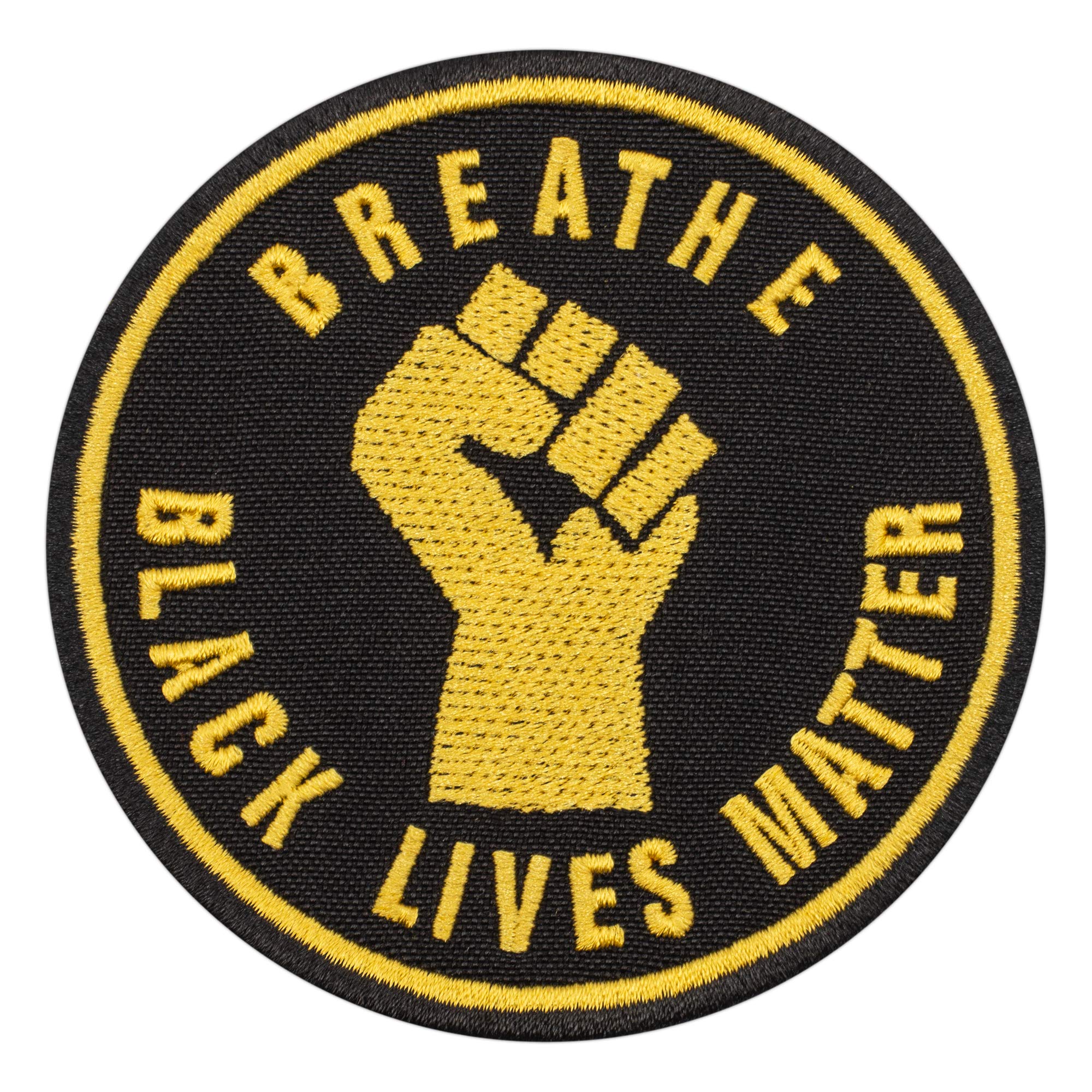 Patch Black Lives Matter à Repasser - Stop Racism - Iron-on 6,9 Cm