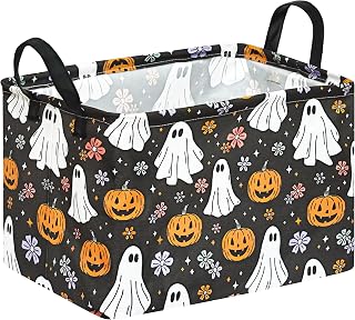Halloween Shelf Nursery Storage Basket Laundry Hamper Storage Box and Bins for Kids Home Toys Clothes with Handles