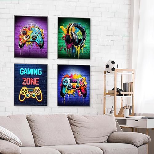 Miniatura 5 de Póster genial de sala de juegos, póster de videojuegos, carteles de letrero de sala de juegos, decoración de salas de juegos, habitaciones de juegos