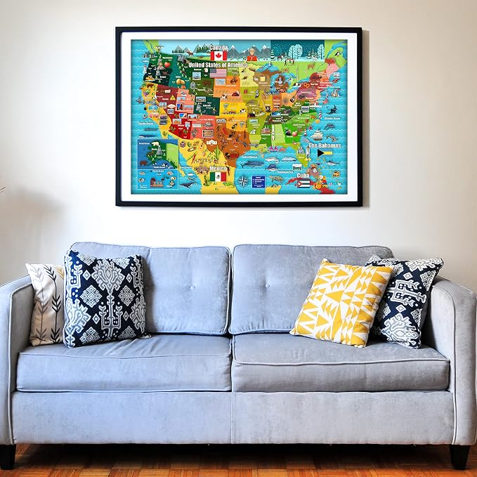 Rompecabezas Mapa EEUU 500 piezas para 13+ miniatura 2