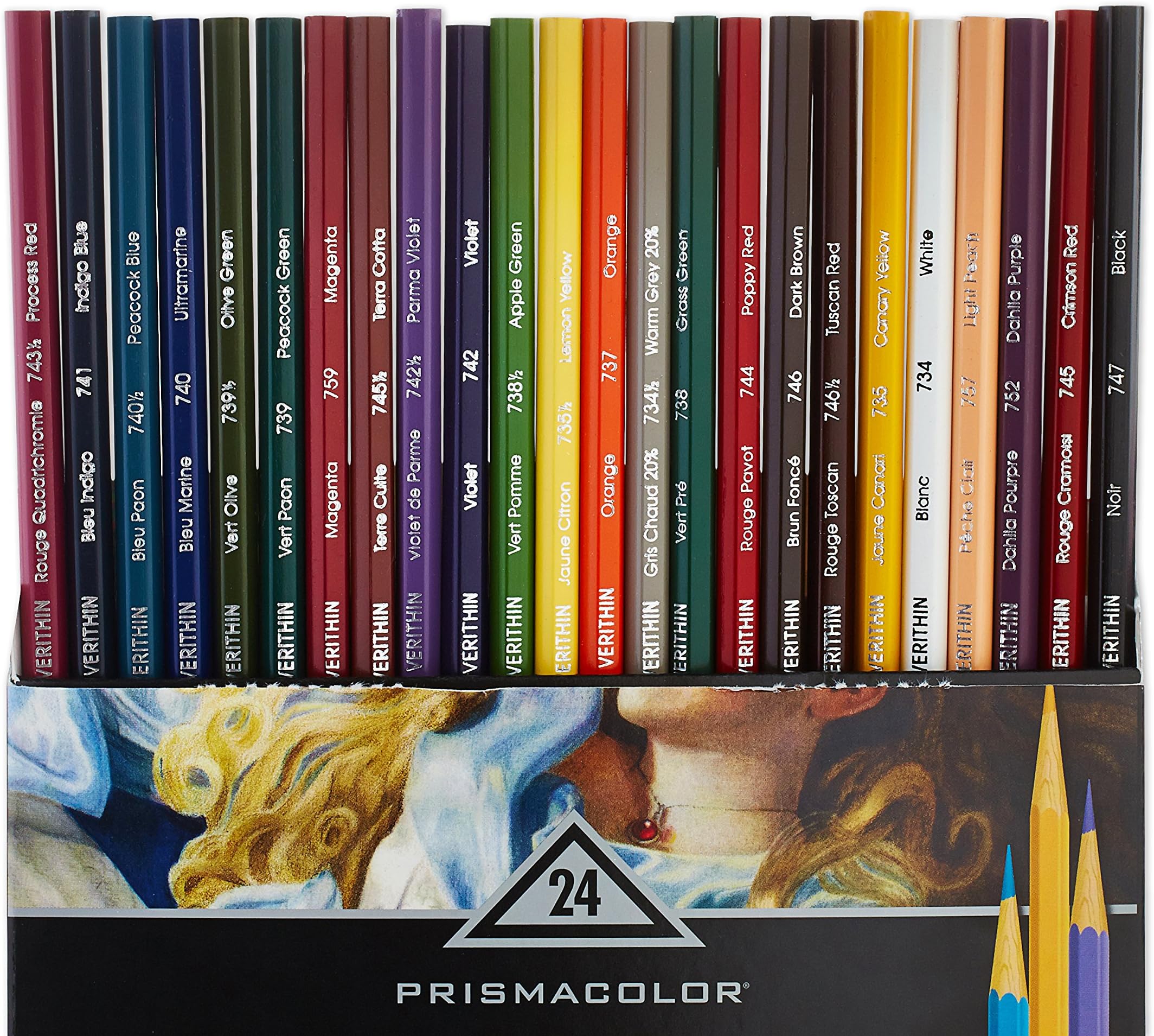2427 Premier Verithin Colored Pencils, 24-Count
