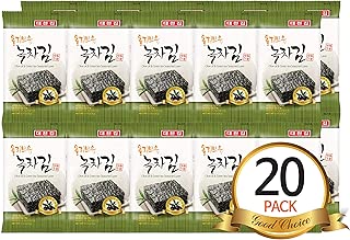 Daechun Seaweed Snack, (Pack of 20), Sea Salt, Olive Oil, Green Tea Powder, Sesame Oil, Perilla Oil, Rapeseed Oil, Product of Korea - coolthings.us