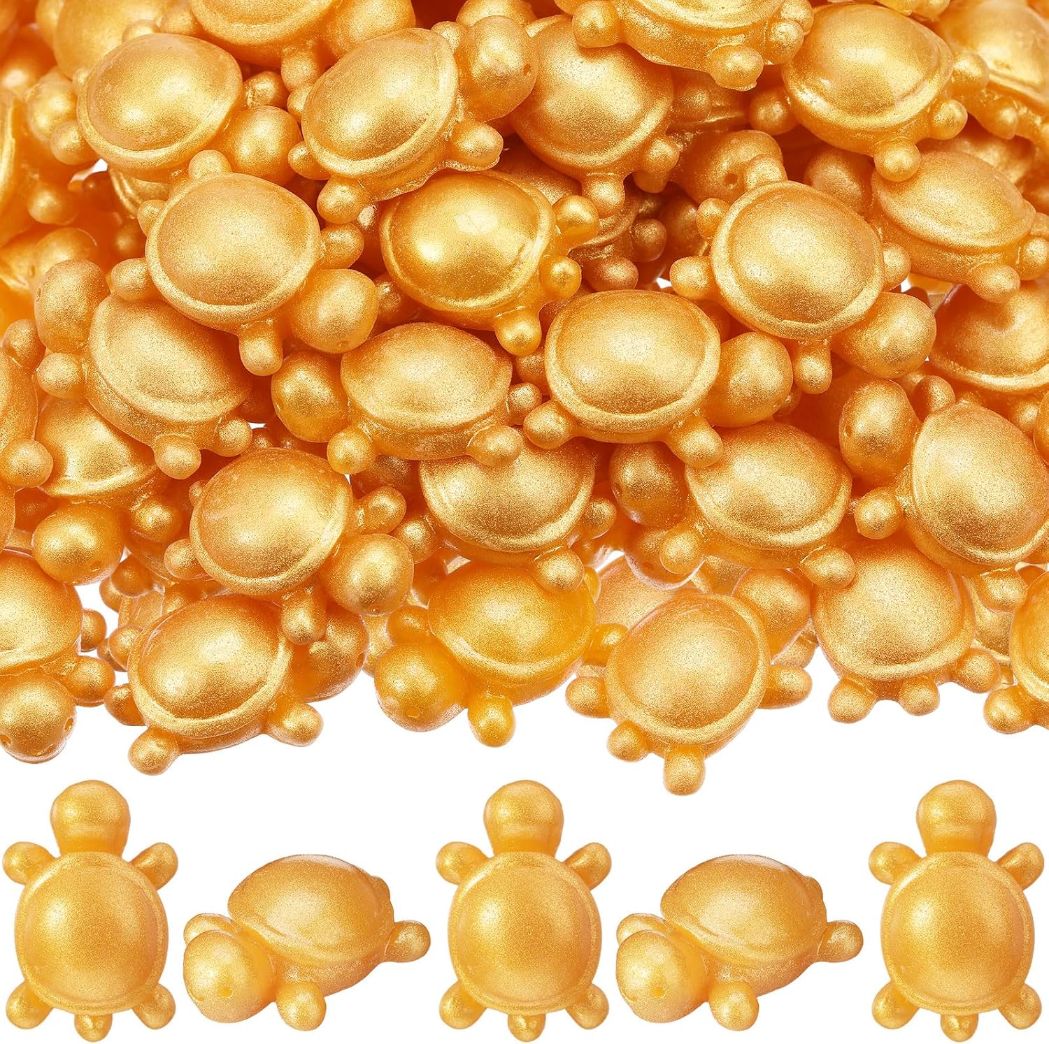 Bucherry 100 Pcs 4th of July Mini Resin Turtles Bulk Patriotic Tiny Turtles Red Blue White Star Miniature Ocean Animals Craft Decoration for Home Party Office