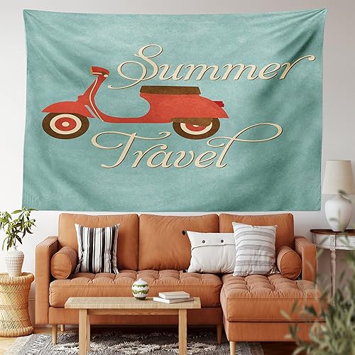 ambesonne 1960s decoraciones graves Colección el amor la paz y música clef Notas Musicales Viejo Cartel lema Live Feeling celebración recámara Salón