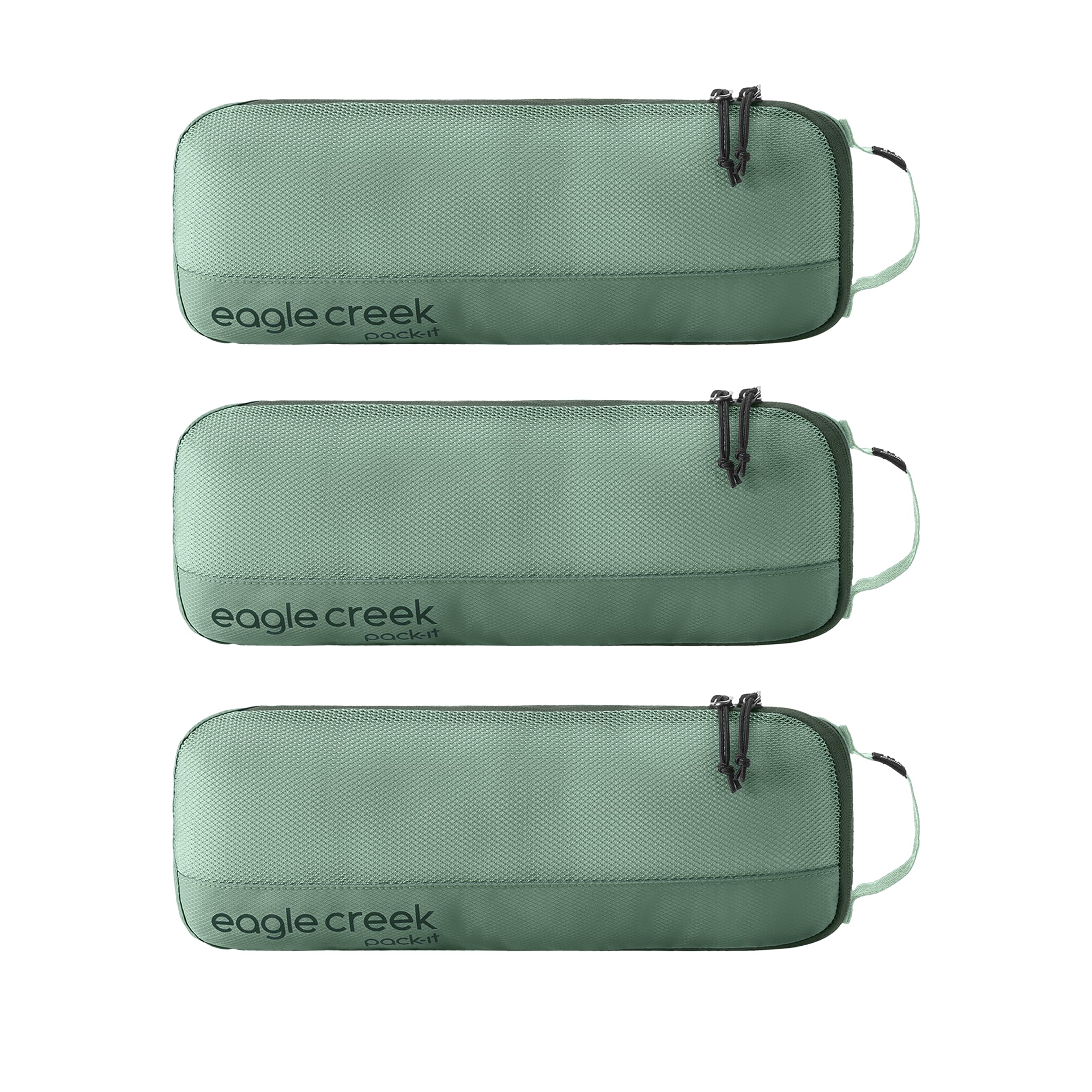 Pack-It Reveal Slim Cube M/M/M Set, Willow Green | Compact Travel Organizer for Hair Styl…