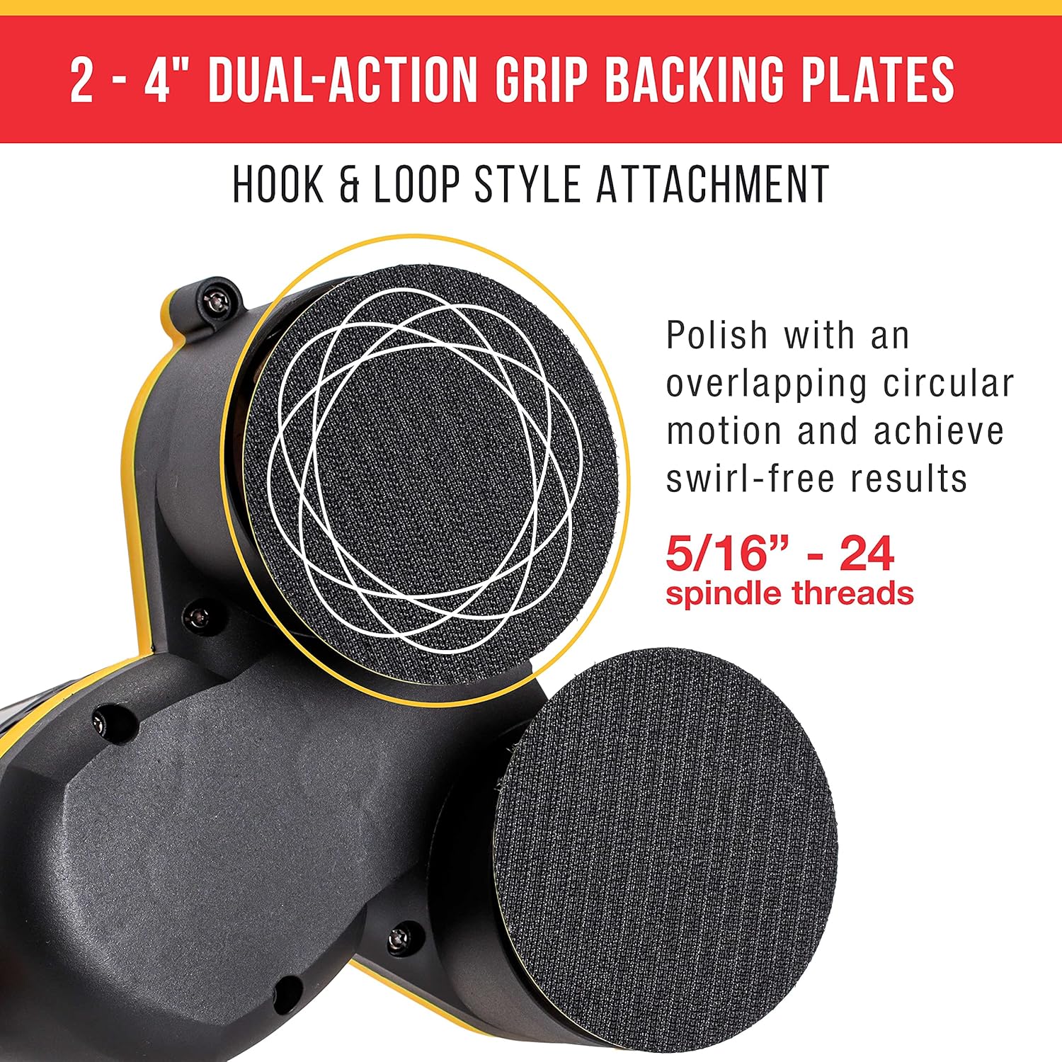 Lowest Price Custom Shop 4 Dual Head Variable Speed Random Orbit Dual-Action Polisher with 2-4 Grip Plates and Polishing Pads