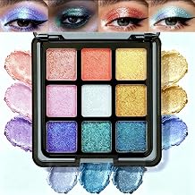 9-Color Holographic Chameleon Eyeshadow Palette | Duochrome & Multichrome Glitter Shades for Color-Shifting Eye Makeup, Lightweight Travel Size, Suitable for All Eye Shapes, Vegan & Cruelty-Free 02