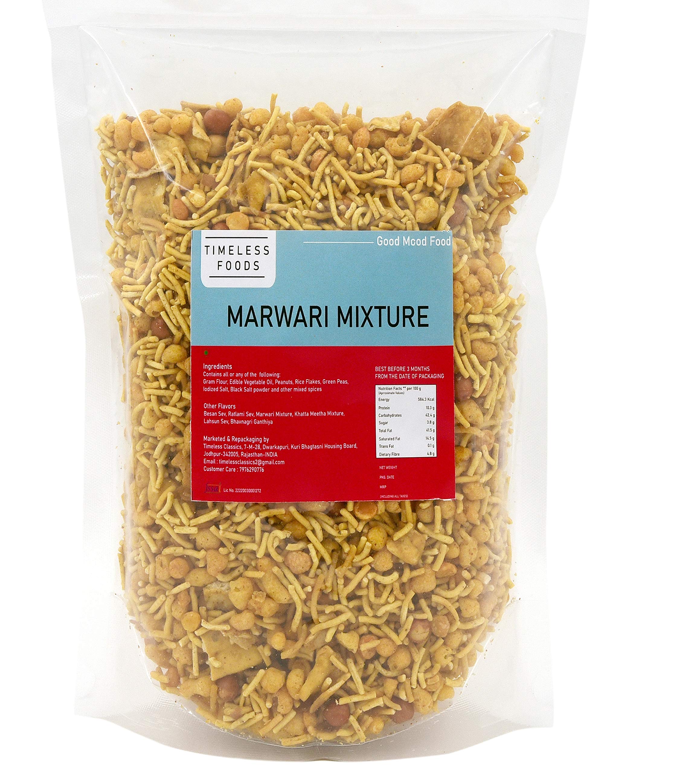 Timeless Food Marwari Mixture Namkeen 400g | Chatpata Rajasthani Mixture | Crunchy & Flavorful Snack