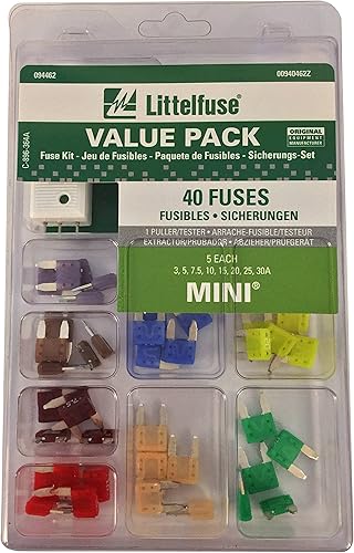 Littelfuse 00940462Z - Selección de mini fusibles - 40 unidades.