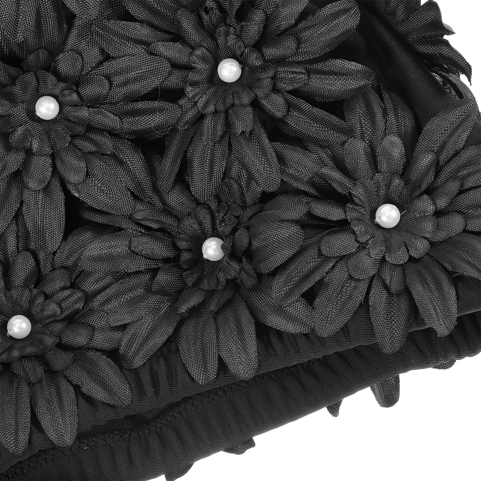 Toddmomy Gorro De Baño Hecho A Mano con Pétalos para Mujer Gorro De Baño con Flores Decorativas para Piscina/Playa/Vacaciones