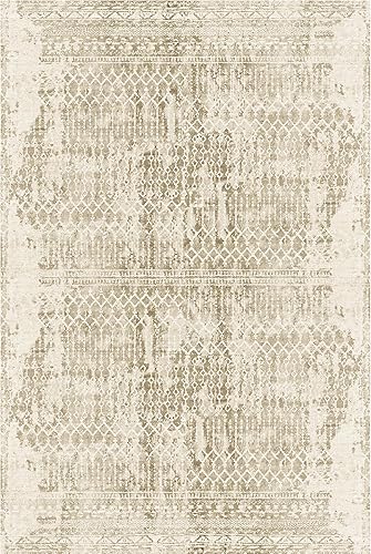 Vista 63 de StangH Alfombra para sala de estar, 5 x 7 pies, lavable, antideslizante, de lana sintética, alfombra de baño de pelo bajo, resistente, vintage