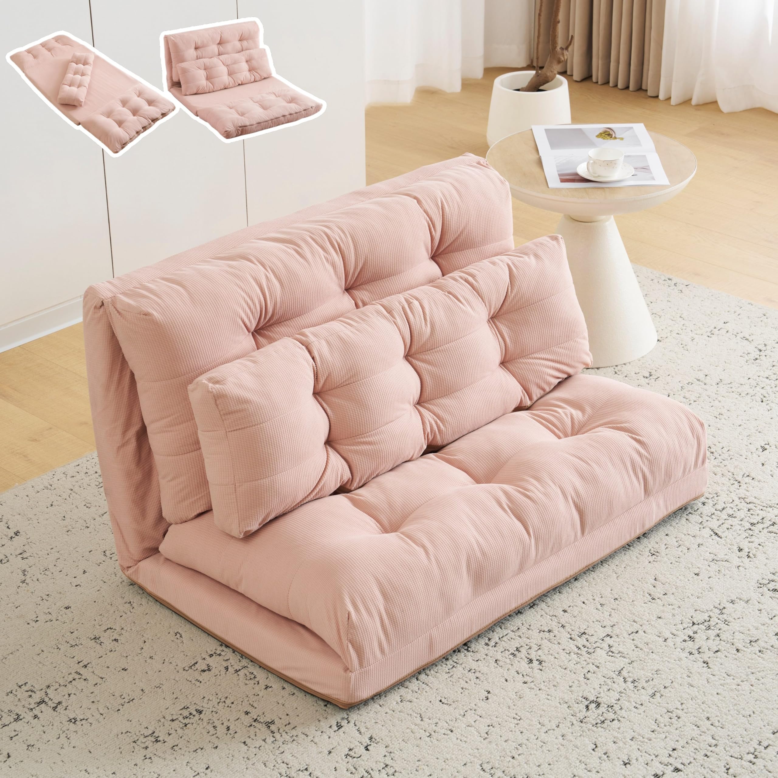 Amazon｜Kozomyer ソファ ソファーベッド レザー皮革/ワッフル織