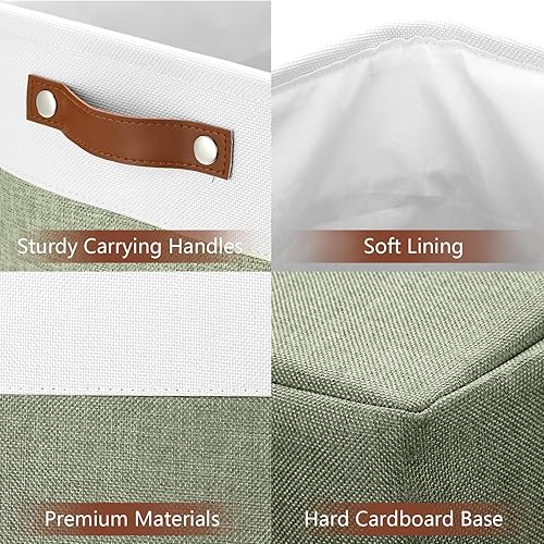 Vista 135 de DULLEMELO Canastas de almacenamiento pequeñas de 15 x 6 x 5.5 pulgadas, contenedores de almacenamiento de tela para tanque de inodoro