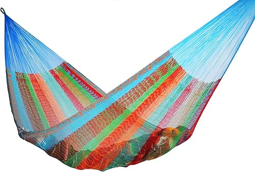 Hamaca maya de doble tamaño multicolor