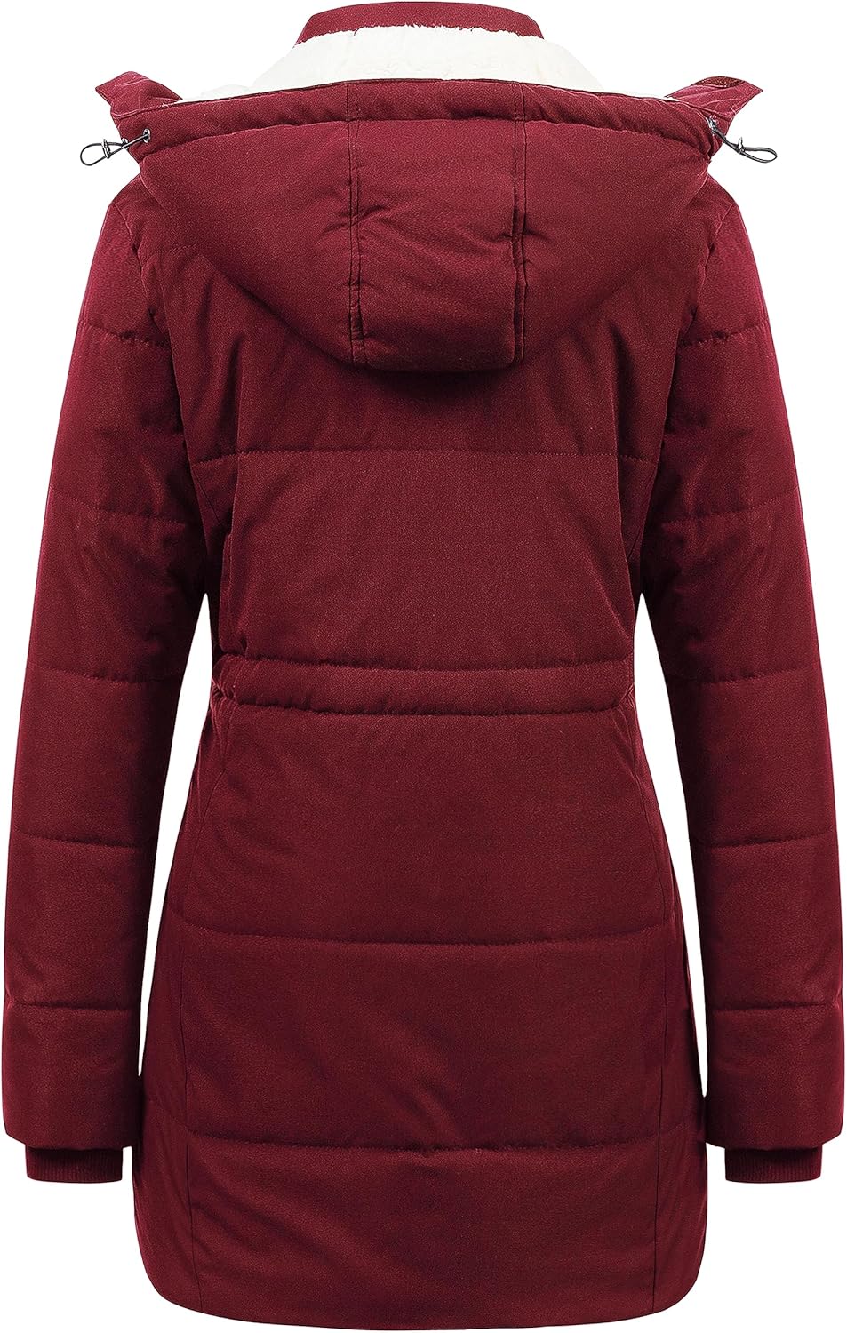 CREATMO US Women's Thicken Sherpa Winter Coat Puffy Warm Snow Jacket With Removable Hood - Image 2