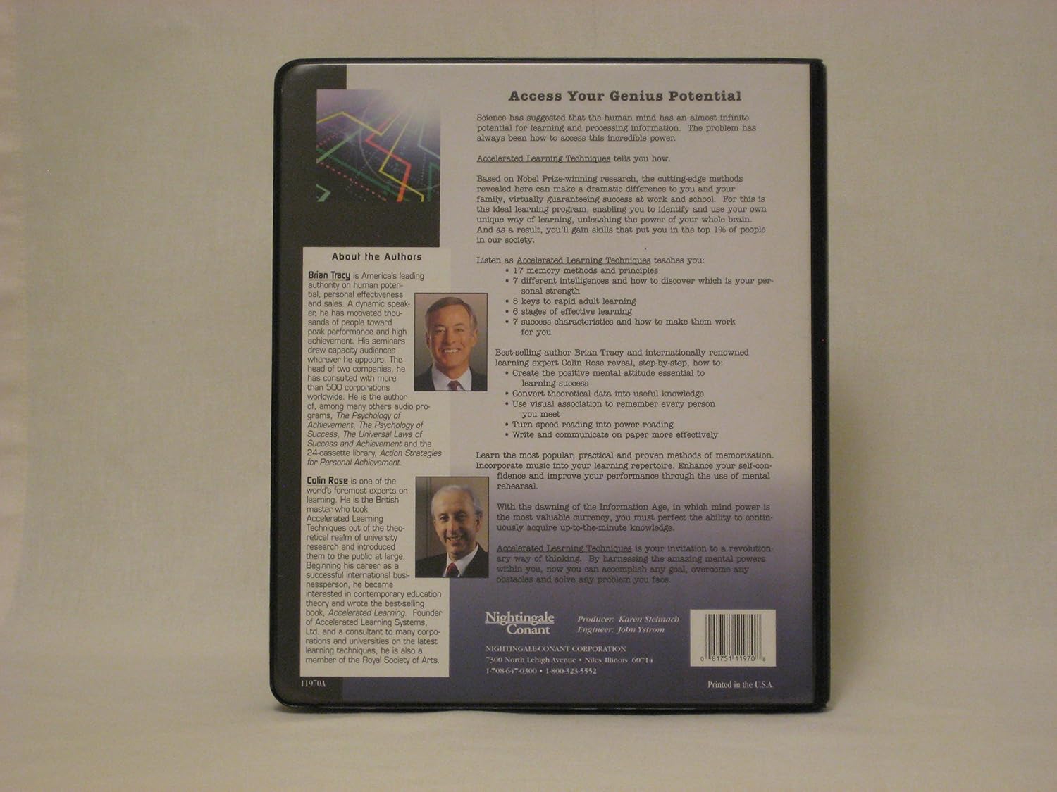 Accelerated Learning Techniques -- Brian Tracy with Colin Rose -- The Express Track to Super Intelligence -- 7 Audio Cassettes in Clamshell