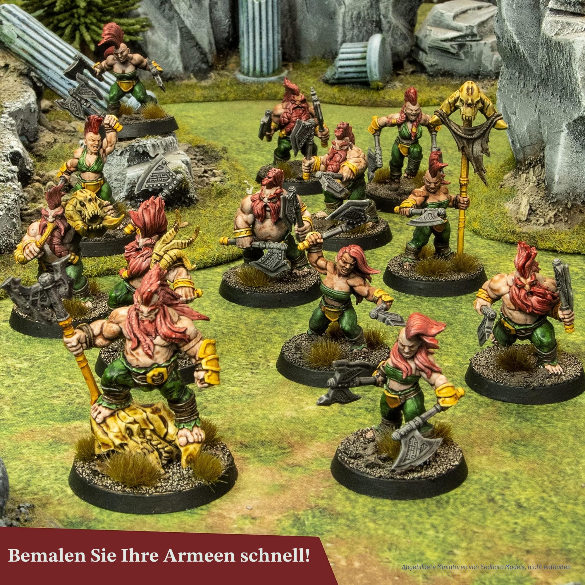 The Army Painter, Speedpaint 2.0 Starter Set, 10 x 18 ml Acryl Contrast Modellbau Farben Set, inkl. 1 metallic & 1 Pinsel - Modell Malen für Wargames Tabletop Figuren & Miniaturen