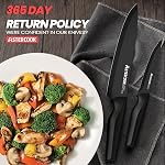 Ensemble de couteaux, Astercook 21 Pièces Couteau Set pour cuisine avec bloc, Lave-vaisselle Couteaux de cuisine sans danger avec aiguiseur intégré, Allemand en acier inoxydable Couteux noir ensemble