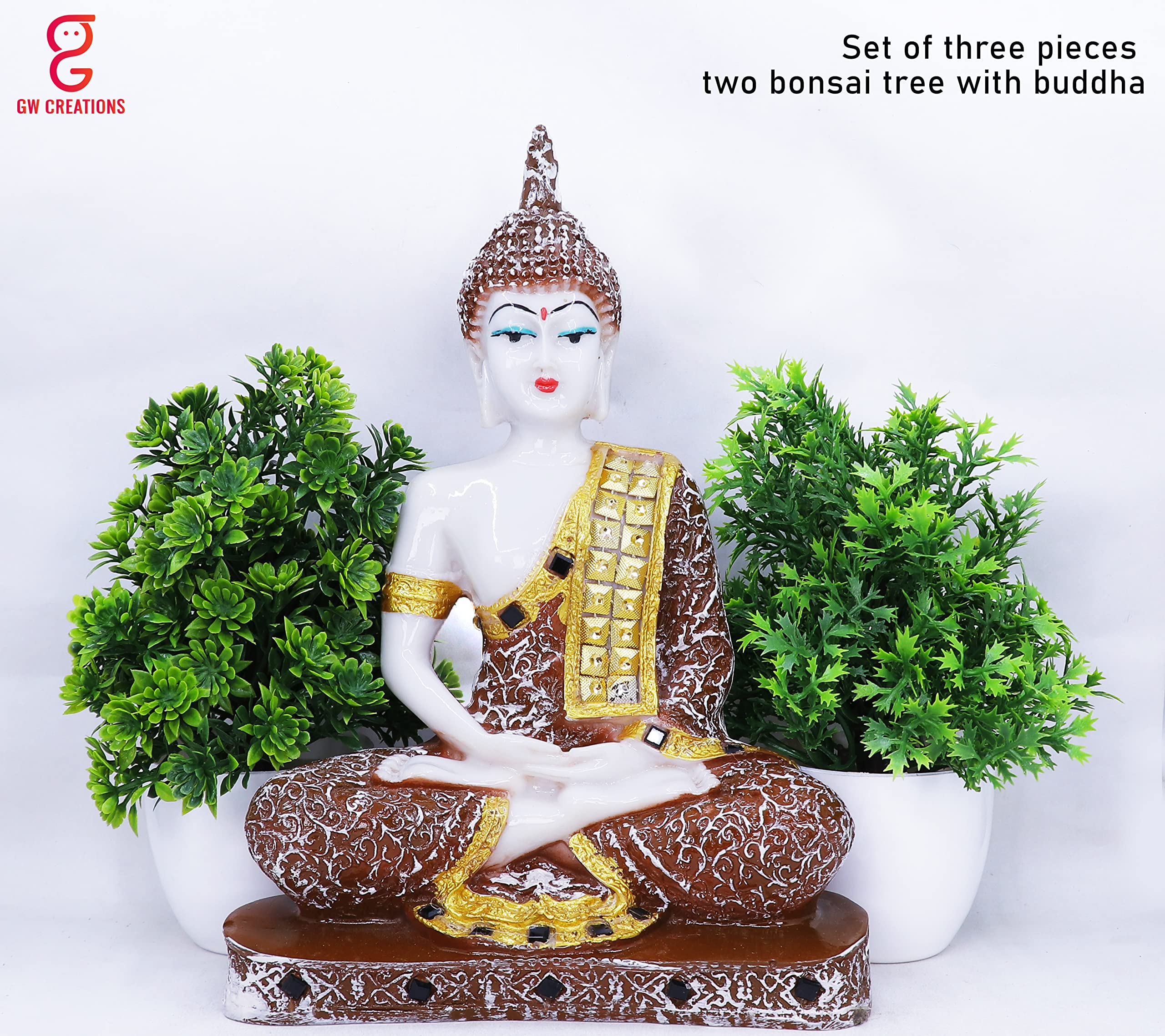 Buy GW Creations Meditation Sitting Buddha Statue with Artificial