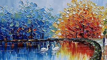 印象派風 油彩画 街の風景 白フレーム CANE Amazon.co.jp: 11 点の油絵 森の中の道 クロード・モネ フランス印象派