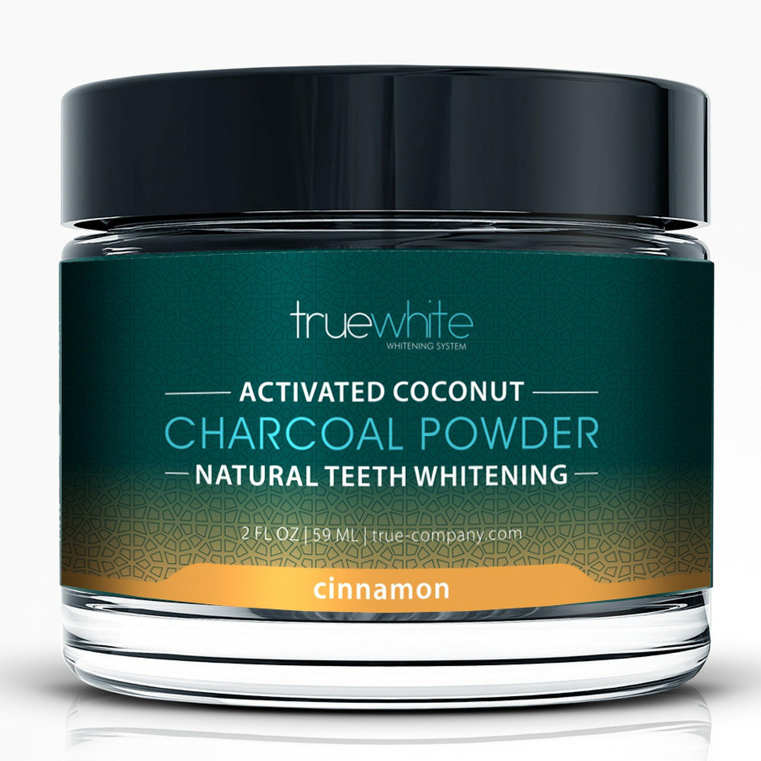 TrueWhite Teeth Whitening Activated Charcoal Powder, All Natural Tooth Whitening, Perfect Teeth Whitener w/Charcoal Powder & Coconut - MSRP $144 (Cinnamon, 1 Pack)