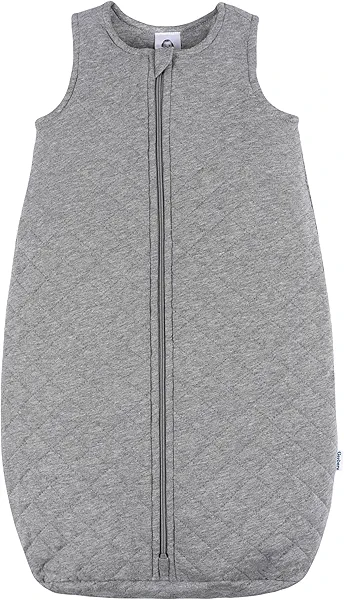 Gerber Unisex Baby Quilted Wearable Blanket, Cotton Blend, Oeko-tex Certified, 2-way Zipper, Safe Sleep Solution