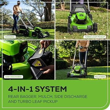 Greenworks 80V 21in Self-Propelled Lawn Mower, 8.0 Ah Battery and Charger
