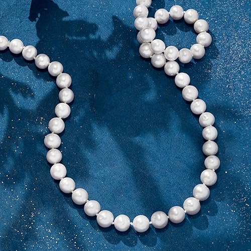 Miniatura 5 de Ross-Simons 8-9mm Cultured Pearl Necklace With Sterling Silver