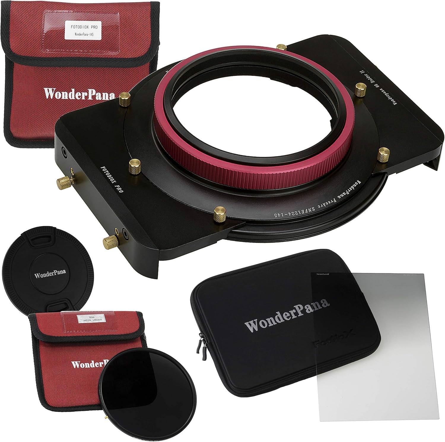 WonderPana FreeArc Essential ND 0.6SE Kit - Core Filter Holder, Lens Cap, 66 Brackets, 0.6 Soft Edge Grad ND & 145mm ND16 Filters for Sony FE 12-24mm f/4 G E-Mount Lens