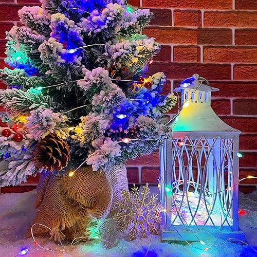 Miniatura 5 de TURNMEON Paquete de 3 y temporizador guirnalda de luces decorativas en total de 150 LED50 pies, funciona con pilas, para el hogar, interior,