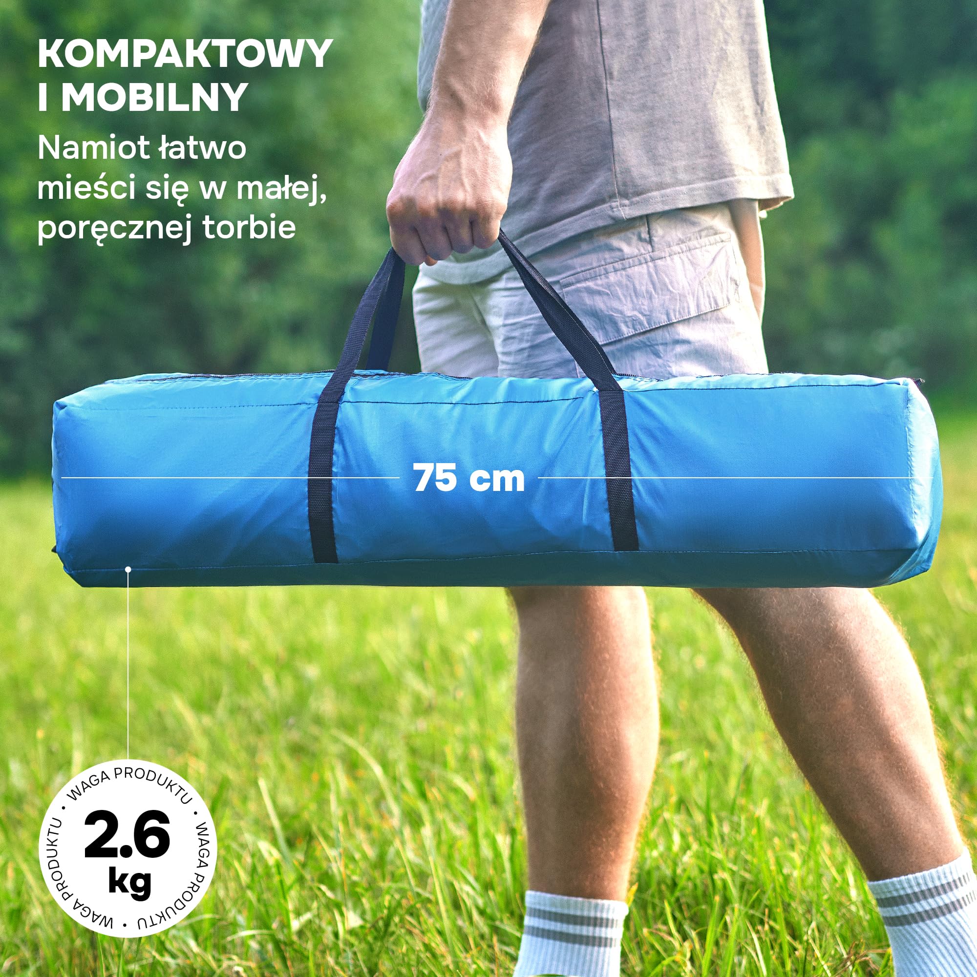 Namiot Kempingowy - Namiot Samorozkładający Dla 2-3 osób - Automatyczny Namiot - Ultralekki Składany Namiot Na Trekking - Wodoszczelny Namiot Kempingowy Na Plażę - Wiatroszczelny Namiot